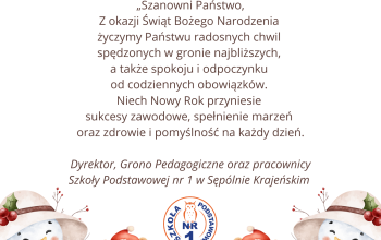 SP NR 1 ŻYCZENIA ŚWIĄTECZNE SP NR 1 ŻYCZENIA ŚWIĄTECZNE